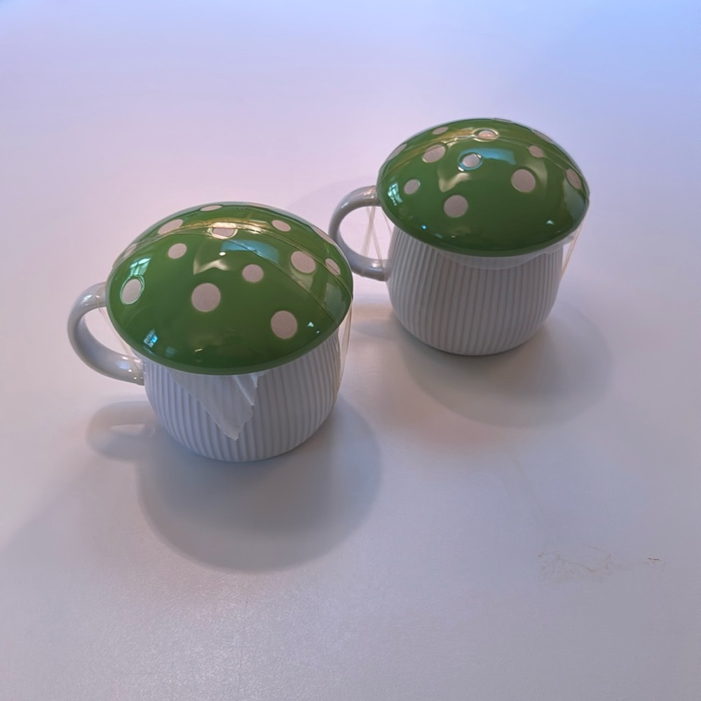 New World Market Green Mushroom Mug Set